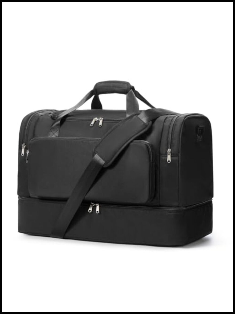 48L Weekender Duffel Bag Carry On with Shoe Compartment & Wet Dry Separation